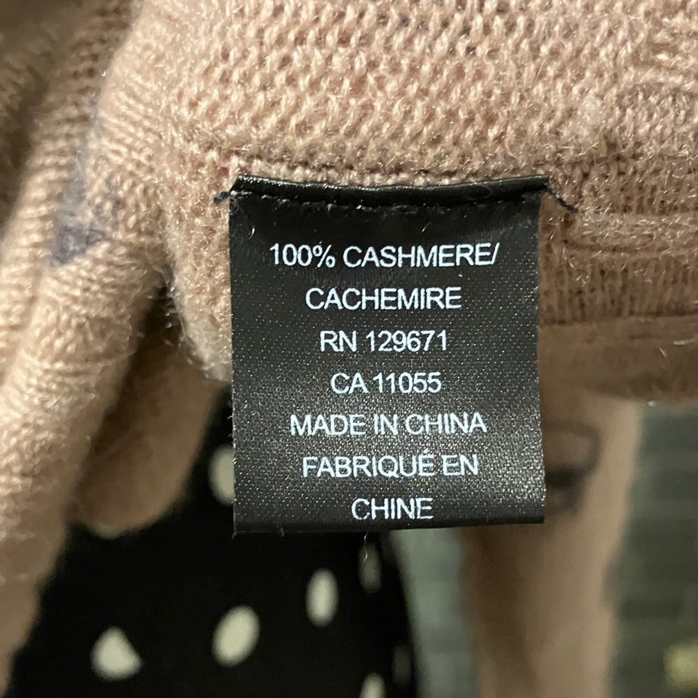 Skull Cashmere V-Neck Sweater - Brown with Black Skulls - Picture 3 of 6